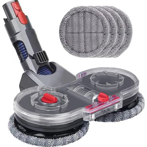 Elektrischer Wischmoppkopf für Dyson V11 V10 V15 V8 V7 Staubsauger, Wischmoppkopf mit Wassertank und 4 waschbaren Pads (1/4)