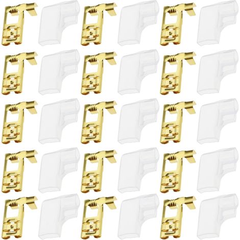 Lot de 50pcs Cosses à Sertir 6,3mm Coudées à 90° avec 50pcs Manchons Isolants pour Équipement Interrupteur Quad Vélo Scooter Bateau Appareils Électroménagers (1/5)