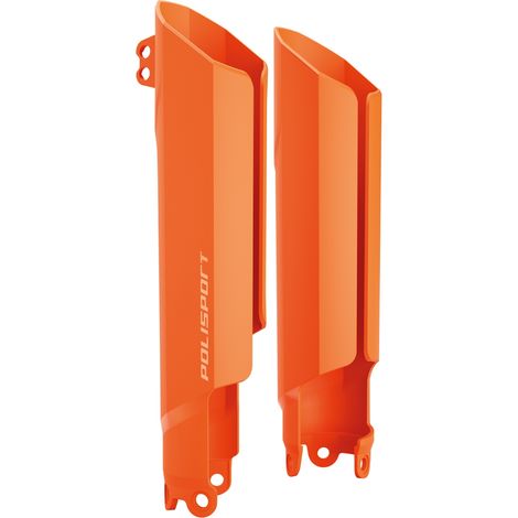 Protectores de piernas Polisport para amortiguadores KTM SX SXF EXC color naranja (1/2)