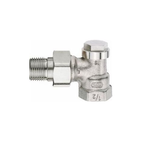 Buderus Logafix Rücklaufverschraubung RVE10, 3/8" Eck, vernickelt, voreinstellbar