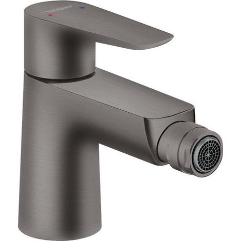 mitigeur bidet,avec tirette et vidage noir chromé brossé