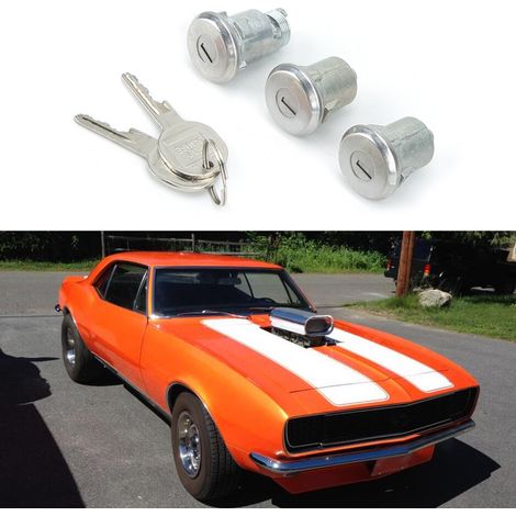 Cylindre de serrure et clé compatibles avec Chevrolet Camaro 654394765282 (1/5)