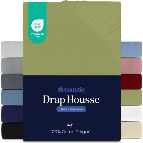 Drap Housse - 80x160cm - 100% Coton Peigné - Jersey (1/5)