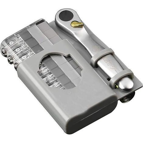 Lot de 12 Micro Clé à cliquet Set de tournevis avec poignée réversible et adaptateur pour montage de meubles et réparation automatique (FO-9212C) (1/5)
