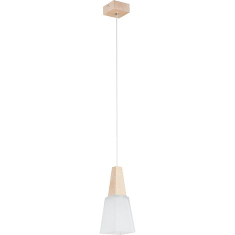 Suspension scandinave blanche bois 1xE27 15W TOTI (1/2)