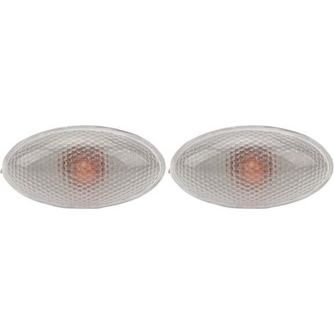 12V LED Side Marker Lights – Pack of 2 – Replacement for Peugeot 206 407 607 – Durable Plastic – Amber Yellow (1/5)