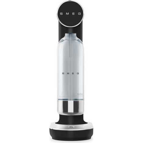 Smeg – Machine à soda manuelle – Gazéification personnalisable – Bouteille Tritan™ Renew sans BPA – Base antidérapante – SKC01BLM