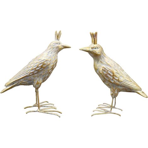 Dekorative goldene Vögel, Höhe 11,5 cm