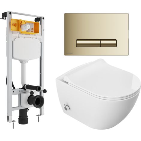WC-Vorwandelement Goldglanz Spültaste VUBA SUA 115x50x12 cm (1/5)