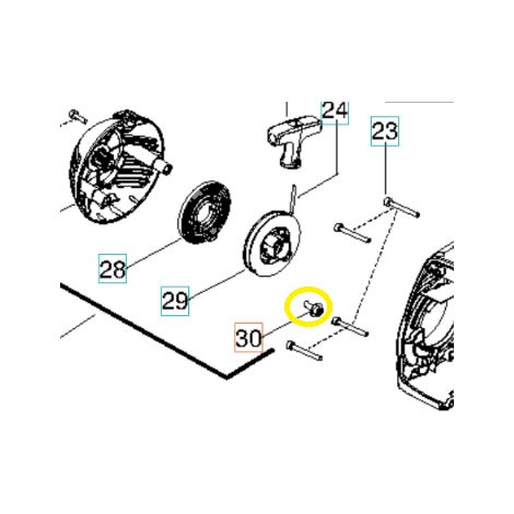 Vis du couvercle du démarreur Husqvarna 125R 530016468