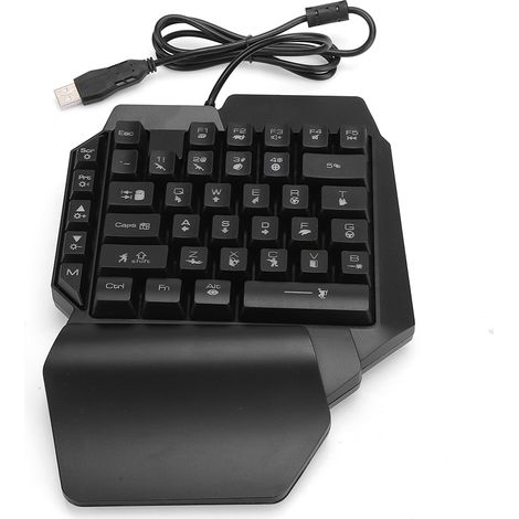Clavier Mécanique Gamer à Une Main pour PUBG, Accessoire PC avec Rétroéclairage LED
