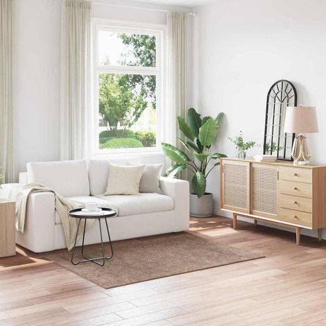 vidaXL Anti-slip Shaggy Rug Brown 120 x 170 cm PP (1/5)