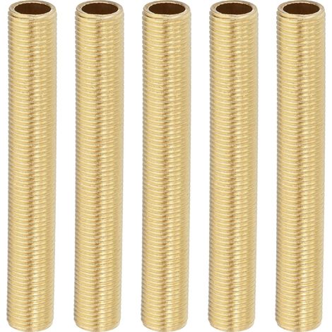 5 Pcs Raccord De Tube De Lampe En Laiton À Filetage Fin M10 75mm 3" (1/5)