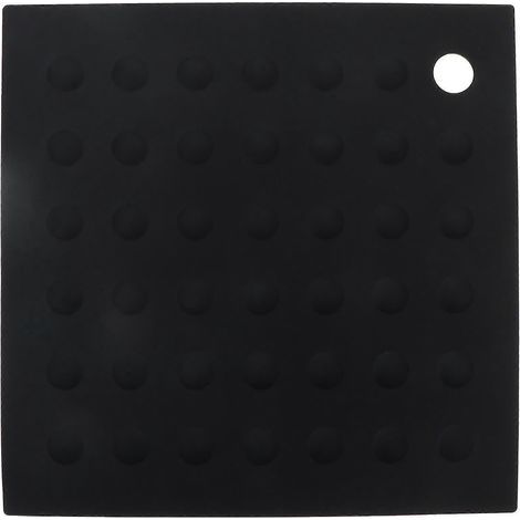Hitzebeständiger Silikon-Untersetzer, multifunktionaler Ofenhandschuh, Untersetzer für den Backofen – 18 x 18 cm – Schwarz (1/4)