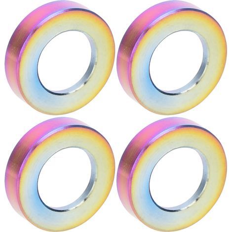 4 Pièces Vis Titanium Colorées M6 pour Freins VTT, Entretoises et Rondelles Concaves pour Étriers (1/5)