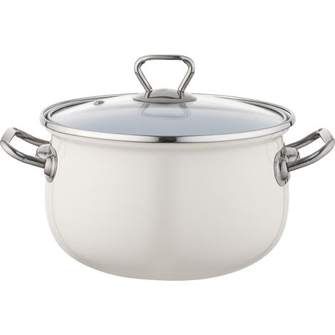 VASO SMALTATO BLISS 22CM 4.8L Z/P CREMA (1/4)