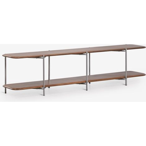 Mueble TV 180x40 cm en madera de mango y acero inoxidable Vimara SKLUM (1/5)
