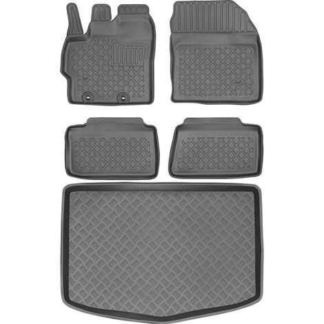 Toyota Yaris IV Hatchback 2019 SET - Alfombrillas para coche + alfombrilla para maletero