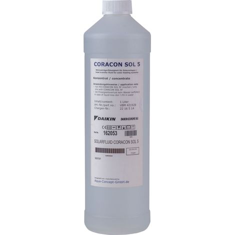 Solarfluid CORACON SOL 5, 1 L/VPE Konzentrat zur Erweit. des Frostbereichs - 162053 von Daikin