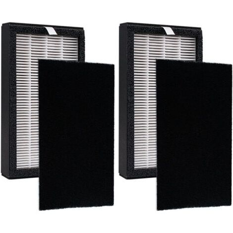 Ensemble de filtres de rechange FLT4100 compatibles avec les purificateurs d'air GermGuardian AC4100 AC4100CA AC4150BL AC4150PCA AC4150PC AC4175W Filtre E, lot de 2 H13 HEPA (1/4)