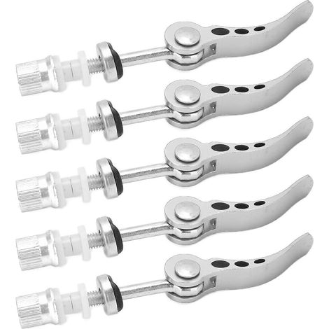 5pcs Colliers de Selle à Serrage Rapide en Aluminium Robuste, Pinces de Tube Vélo Piste pour Tous Vélos (1/5)