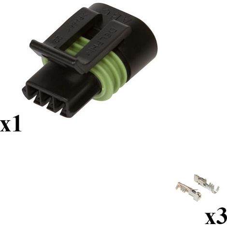 Kit connettore Metri-Pack 150.2 porta femmina 3 vie nero