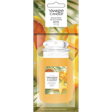Profumatore Auto Car Jar Starfruit & Sunshine Arancione Yankee Candle