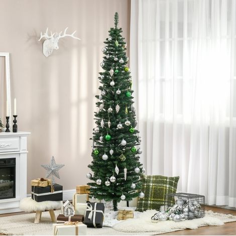 Albero di Natale artificiale 210 cm verde, 499 rami e base stabile (1/5)