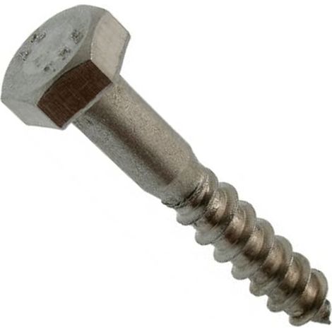 Box von 100 Holzschrauben ACTON Sechskantkopf - Edelstahl A2 - DIN 57 - Ø6 x 80 mm - 623046X80