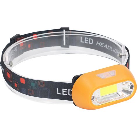 Lampe frontale rechargeable USB, lumière rouge 300 lm, portable, magnétique, ultra-lumineuse, lampe torche COB pour la course à pied (1/5)