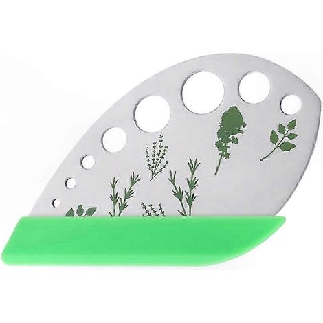 Éplucheur à herbes en acier inoxydable à 9 trous - Outil de cuisine pour chou frisé, chou vert, thym, romarin (1/5)