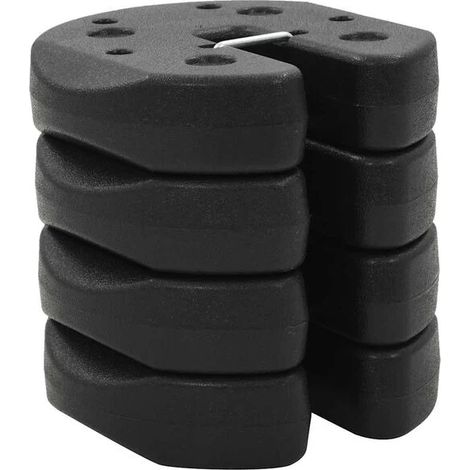 Contrepoids pour tonnelle, 4 pièces, noirs, 220 x 50 mm, en béton (1/5)