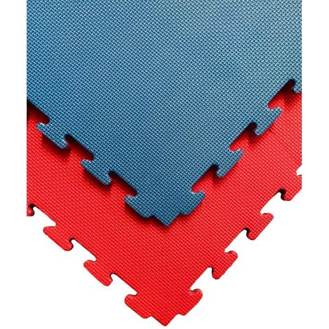Tatami Puzzle  Lote x10 loseta - Rojo/Azul  Esterilla Reversible Antideslizante  Artes Marciales, Judo  Espesor: 25mm - (1/5)