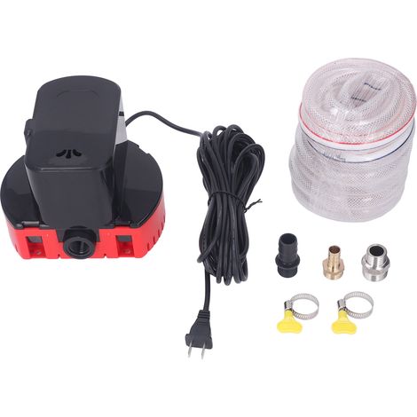 Pompe de vidange automatique pour yacht avec tuyau 25ft, cordon d'alimentation 110V 60Hz US, 1200 GPH pour piscine et couverture, drainage efficace. (1/5)