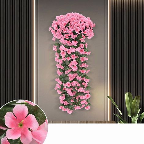 Guirlande Fleurie - Vigne Artificielle avec Fleurs Violettes - Pour Décoration Intérieure Extérieure - Mariage Fête Jardin Noël - 2,8 Pieds - 1 Pièce (1/5)