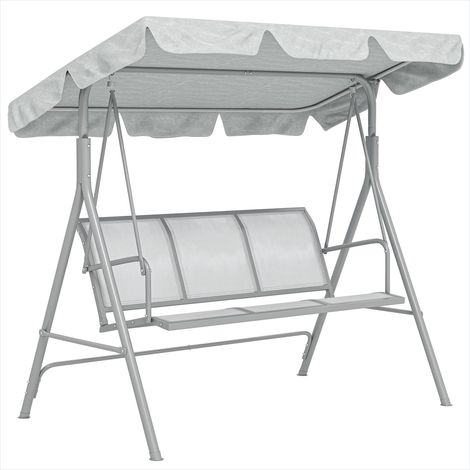 Balancelle de jardin 3 places avec toit inclinable et assise (1/5)