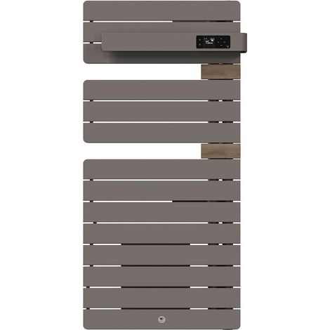 Radiatore elettrico scaldasalviette Allure 4 Classique Colonna a destra 1500W Grigio roccia/Quercia - THERMOR - 483331 (1/4)