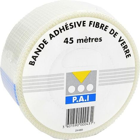 Bande à joint placo adhésive en fibre de verre 150ml x 48mm