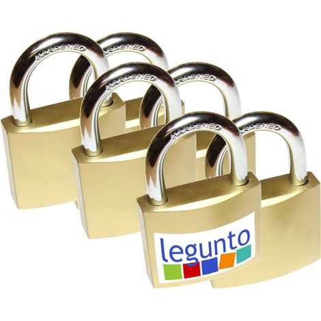 Cadenas - Lot de 6 - Acier - Fermeture Identique - Sécurité Intérieure - 38x60x15mm (1/5)