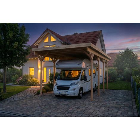 Alpholz Wohnmobil Carport Carport aus Holz, Unterstand , Überdachung mit Montagematerial (1/4)