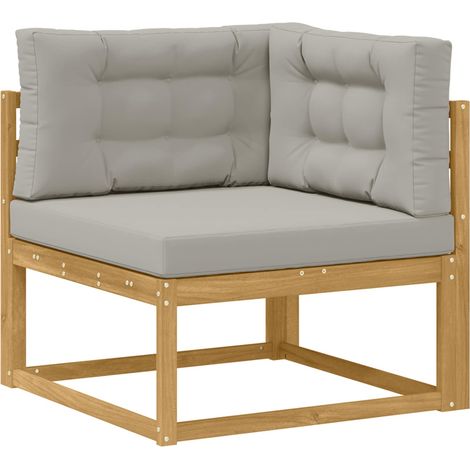 Outdoor Corner Sofa Polyester White vidaXL