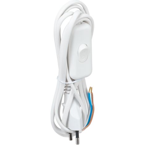 DEBFLEX - CORDON AVEC INTERRUPTEUR 2M 2X0.75MM² BLANC (1/3)