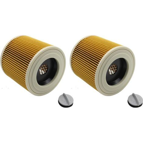 Garden FutureLot de 2 filtres à cartouche compatibles avec Karcher série A WD WD2 WD3P A2004 WD2200 SE4001 pour aspirateurs humides et secs 64145520 (1/5)