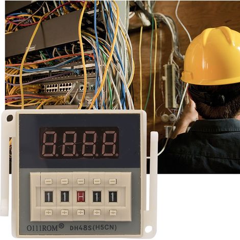 O111ROM DH48S‑2Z Minuterie à affichage LCD, relais temporisé, 8 broches, 0,01 S‑9999 H (24 V CA/CC) (1/5)
