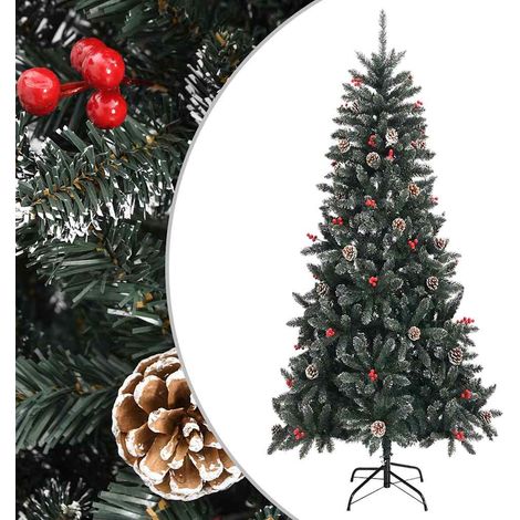 vidaXL Artificial Christmas Tree with Stand Green 240 cm PVC (1/5)