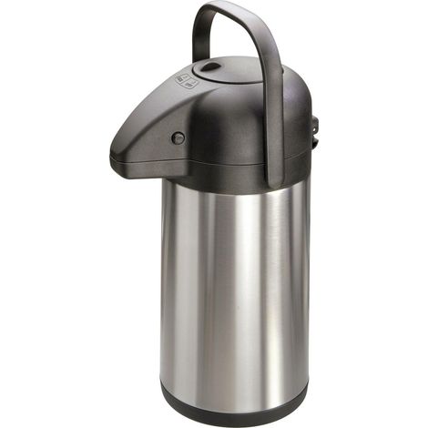 [NEUWERTIG] B-Ware Mato Interpräsent Thermokanne Kanne Isolierkanne Edelstahl (Gebürstet), Schwarz