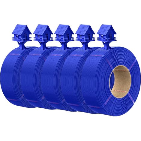 3D-Drucker-Filament, PLA Plus, umweltfreundliches Design, PLA Blau 5Rollen (1/2)