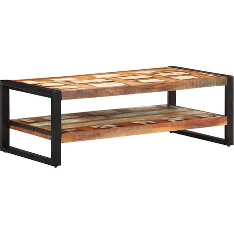 vidaXL Table basse 120x60x40 cm Bois de récupération solide (1/5)
