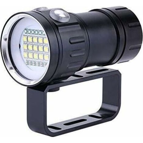 Lampe de plongée sous-marine IPX8 étanche 18000LM 80m lampe de poche de plongée pour la photographie et la vidéo