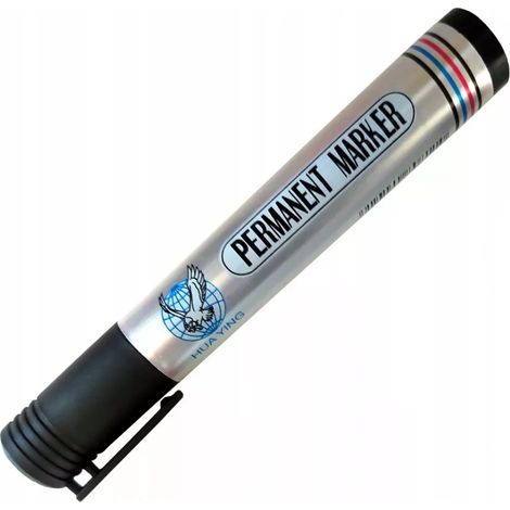 Permanentmarker rund wasserfest schwarz